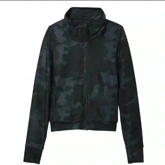 PRANA Layna Black Camouflage Full Zip Relaxed Fit Jacket Womens Size S - Picture 4 of 8